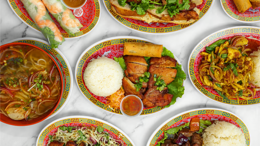 Vietnamese rice plates, fresh rolls, bánh mì and noodle soup from Friendship Kitchen